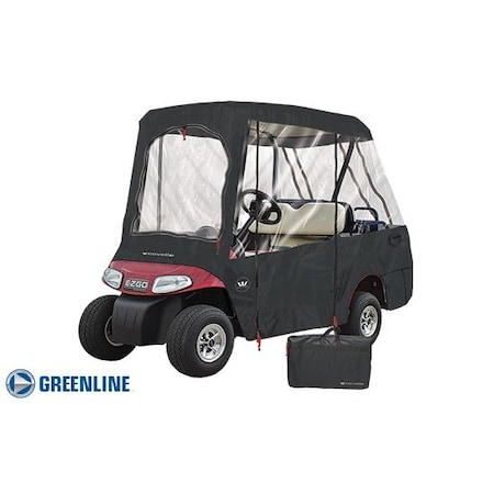 Eevelle Greenline 2-4 Passenger Drivable Golf Cart Enclosure - Black GLEB24